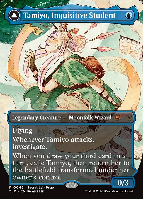 Tamiyo, Inquisitive Student // Tamiyo, Seasoned Scholar [Foil] — Secret Lair Promo
