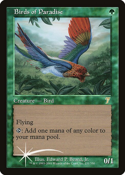 Birds of Paradise [Foil] — Seventh Edition