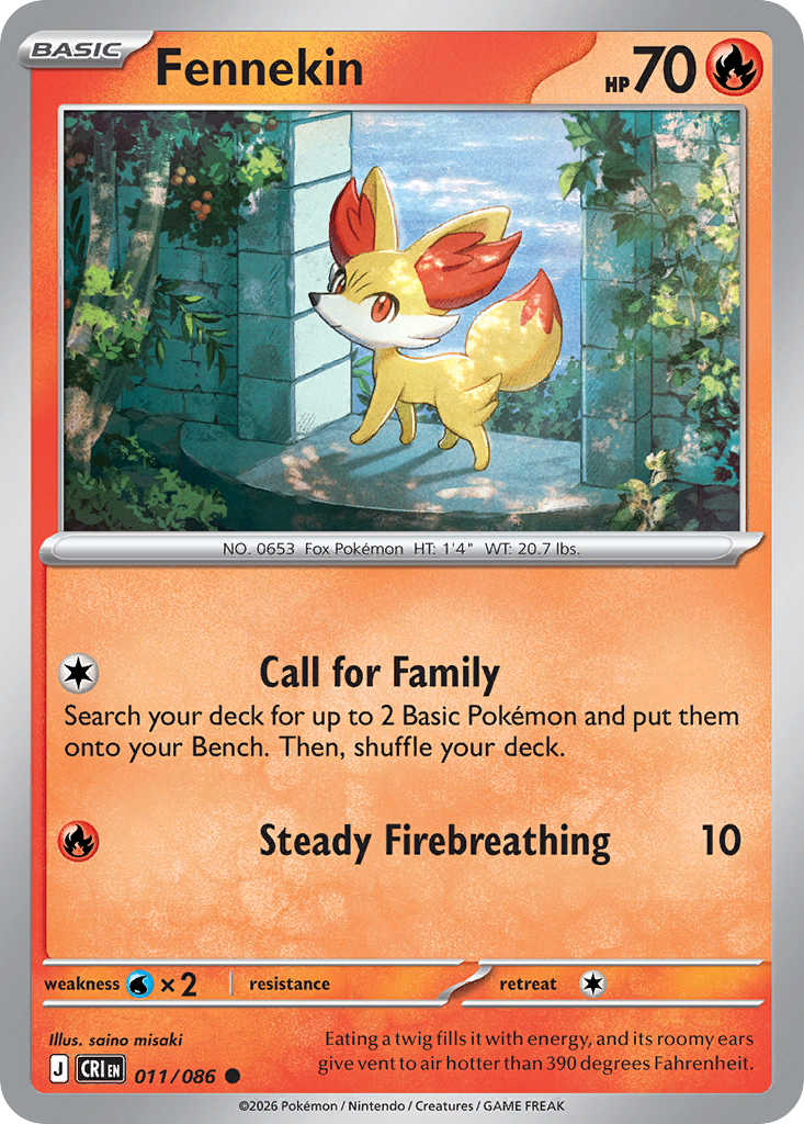 Fennekin #011/086 Price - Chaos Rising | Pack Magik