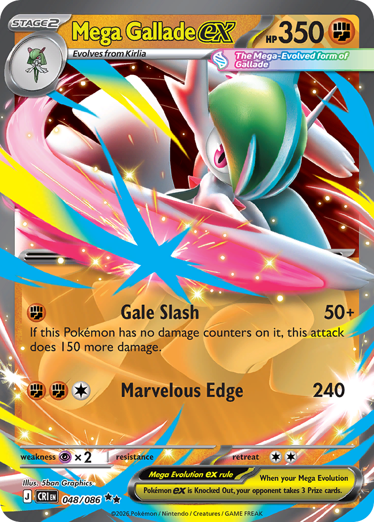 Mega Gallade ex #048/086 Price - Chaos Rising | Pack Magik