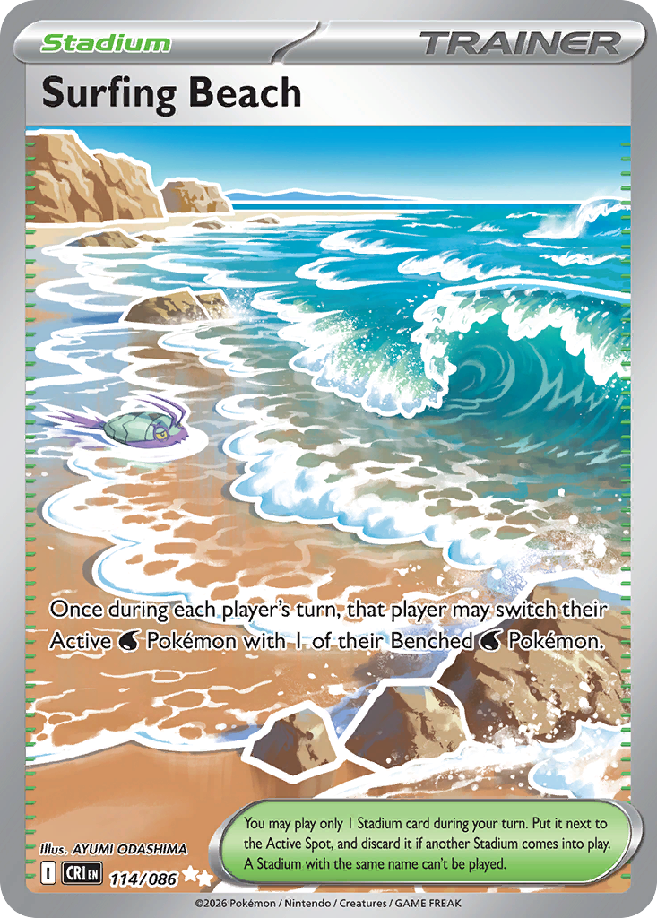 Surfing Beach #114/086 Price - Chaos Rising | Pack Magik