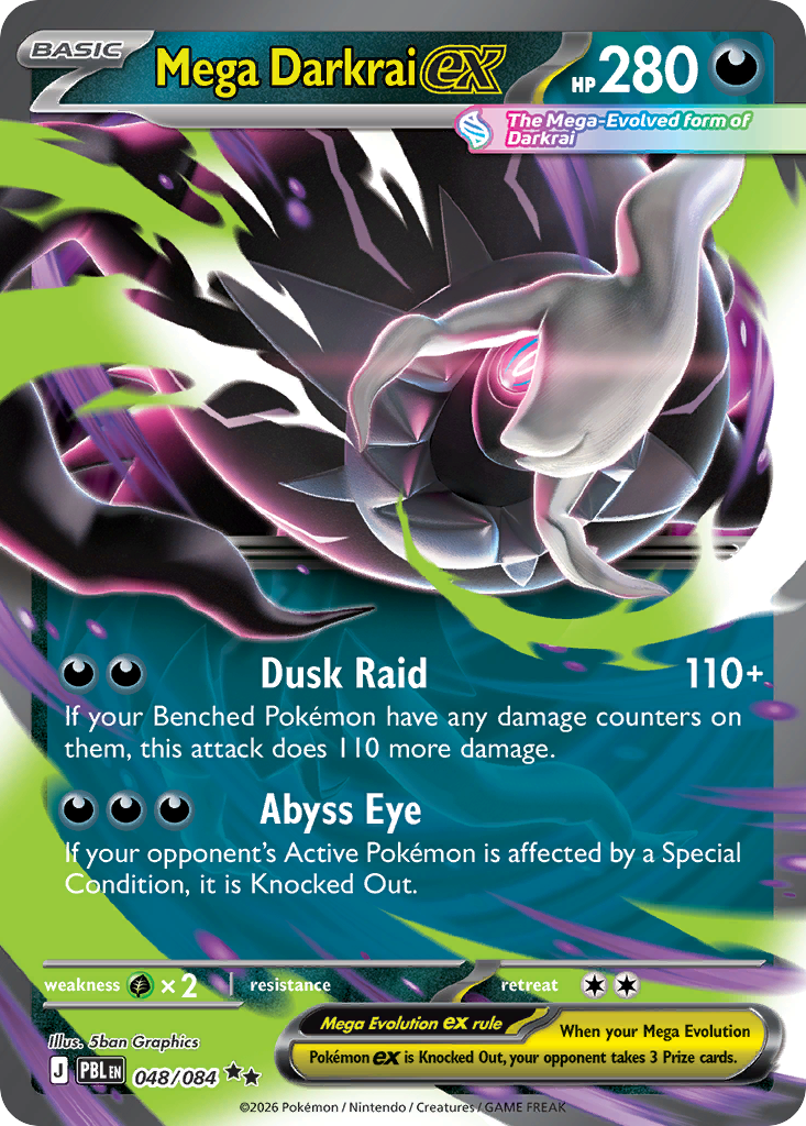 Mega Darkrai ex #048/084 Price - Pitch Black | Pack Magik