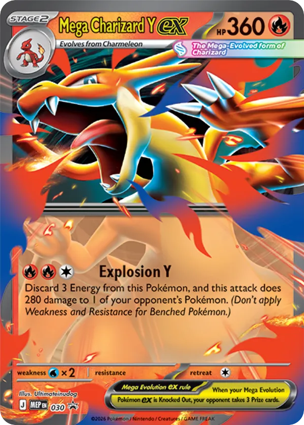 Mega Charizard Y ex #030 Price - Mega Evolution Black Star Promos ...