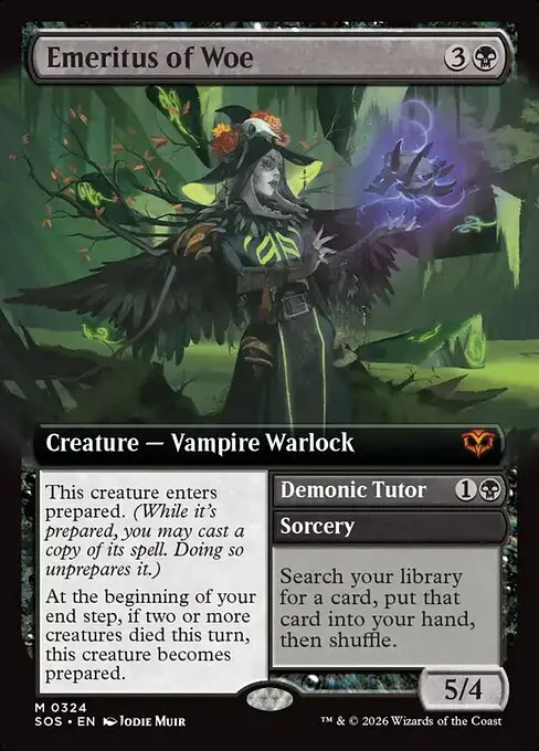 Emeritus of Woe // Demonic Tutor [Foil]