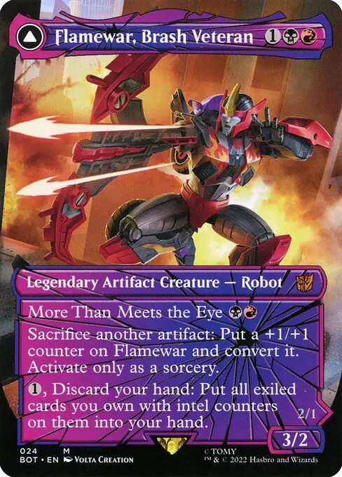 Flamewar, Brash Veteran // Flamewar, Streetwise Operative [Foil]