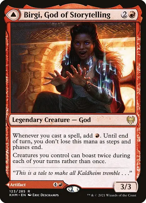 Birgi, God of Storytelling // Harnfel, Horn of Bounty [Foil]
