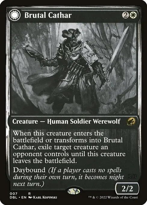 Brutal Cathar // Moonrage Brute [Foil]