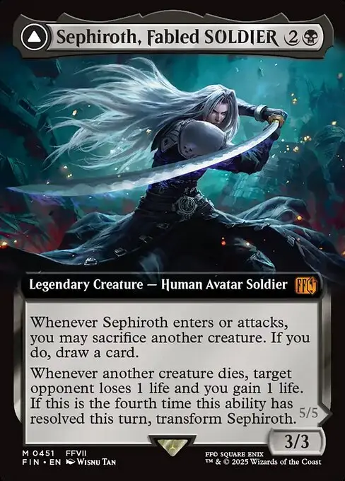 Sephiroth, Fabled SOLDIER // Sephiroth, One-Winged Angel [Foil]