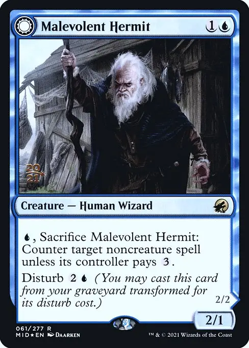 Malevolent Hermit // Benevolent Geist [Foil]