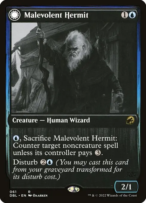 Malevolent Hermit // Benevolent Geist [Foil]
