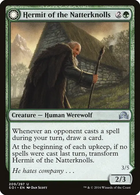 Hermit of the Natterknolls // Lone Wolf of the Natterknolls [Foil]