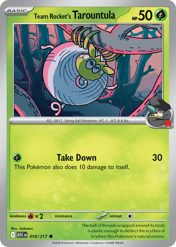 Team Rocket's Tarountula [Reverse Holo]
