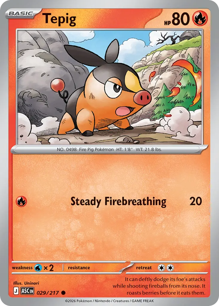 Tepig [Reverse Holo]