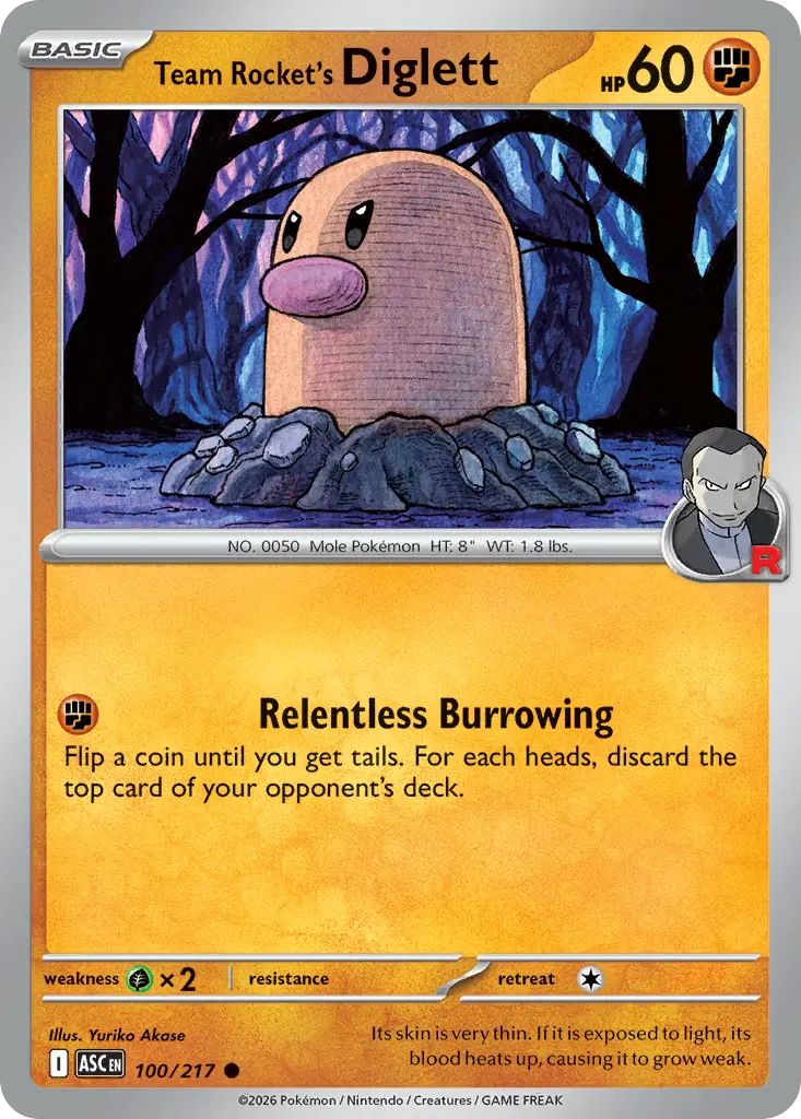 Team Rocket's Diglett [Reverse Holo]