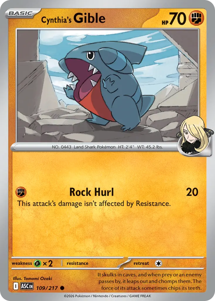 Cynthia's Gible [Reverse Holo]