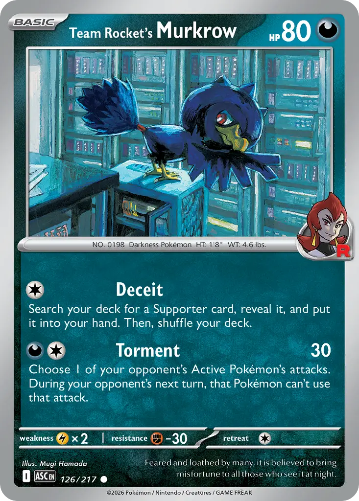 Team Rocket's Murkrow [Reverse Holo]