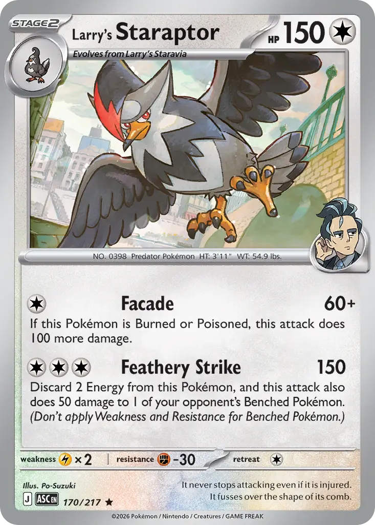 Larry's Staraptor [Reverse Holo]
