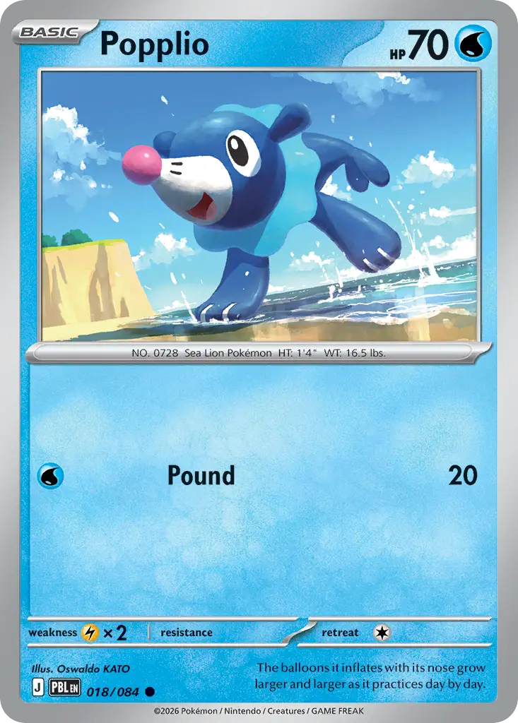 Popplio [Reverse Holo]