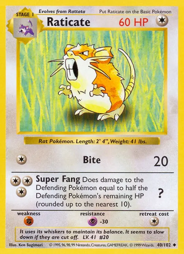 Raticate [Shadowless]