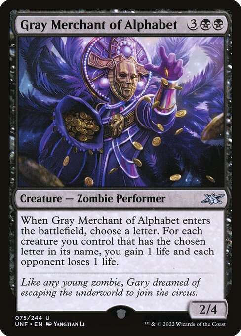 Gray Merchant of Alphabet [Foil]