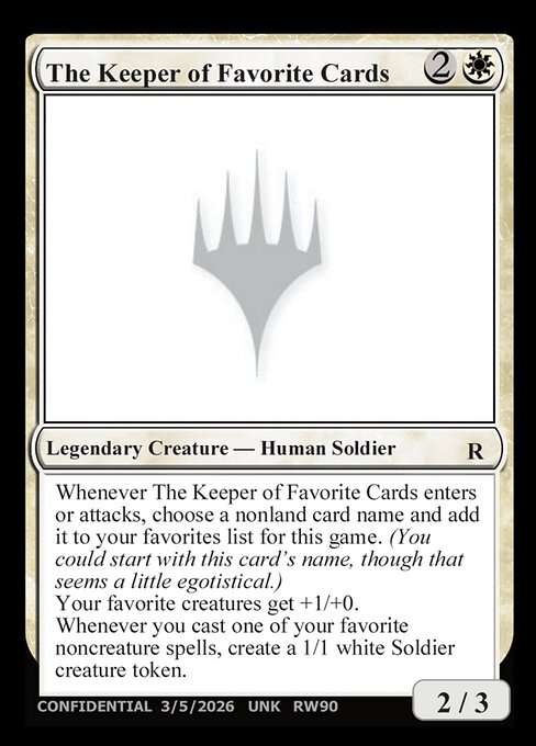The Keeper of Favorite Cards [Foil]