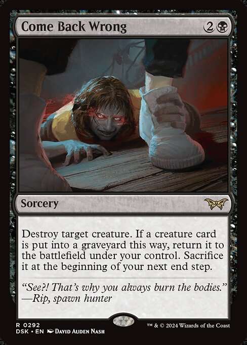 Come Back Wrong [Foil]