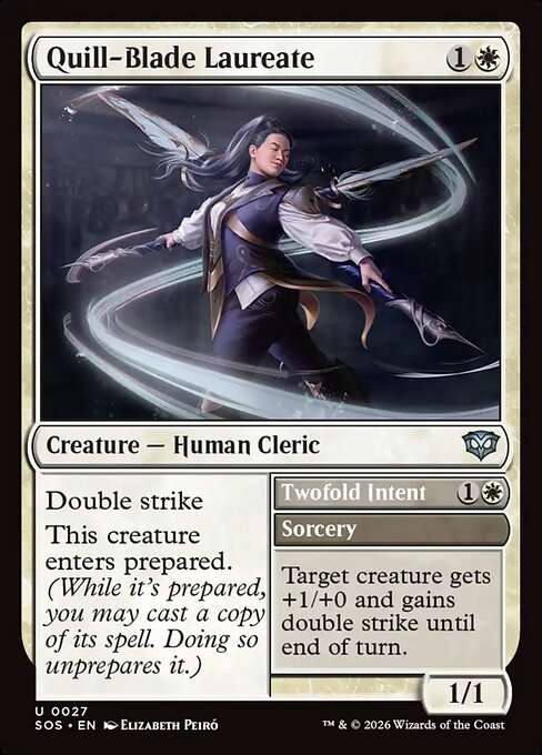 Quill-Blade Laureate // Twofold Intent