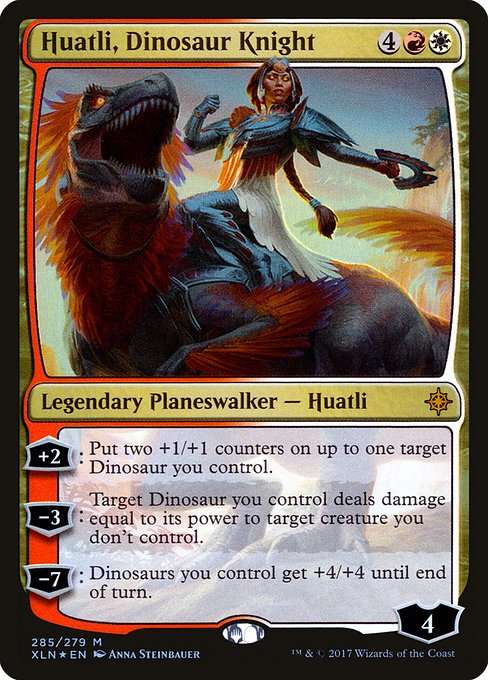 Huatli, Dinosaur Knight [Foil]