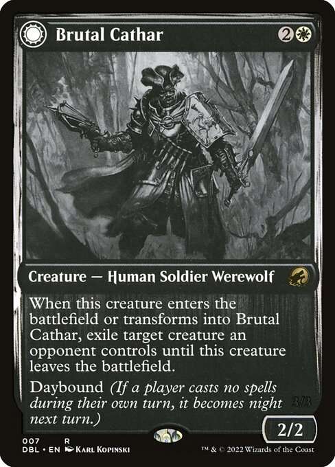 Brutal Cathar // Moonrage Brute [Foil]