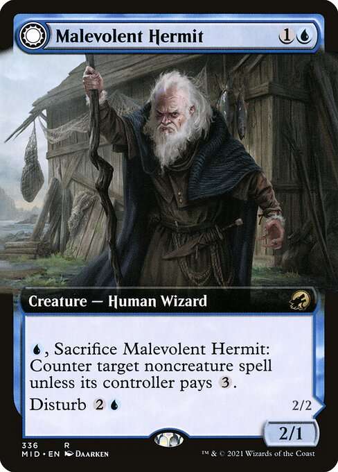 Malevolent Hermit // Benevolent Geist [Foil]
