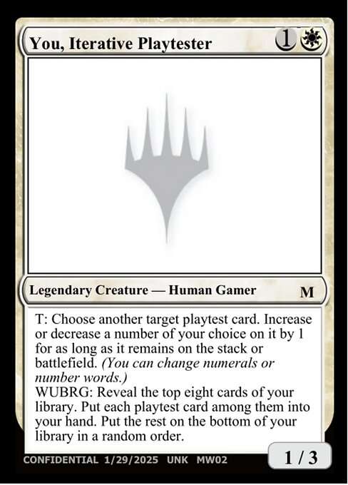 You, Iterative Playtester