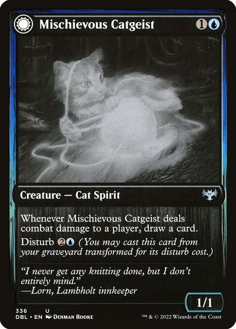 Mischievous Catgeist // Catlike Curiosity [Foil]