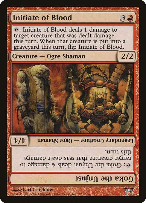 Initiate of Blood // Goka the Unjust [Foil]