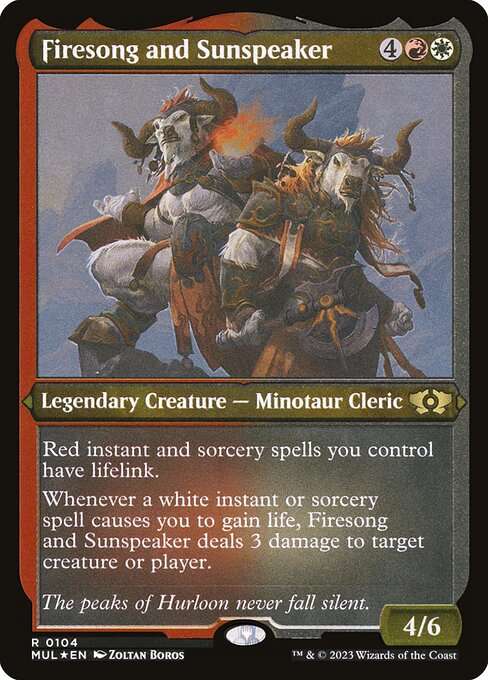 Firesong and Sunspeaker [Etched]
