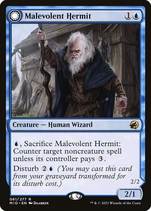 Malevolent Hermit // Benevolent Geist [Foil]