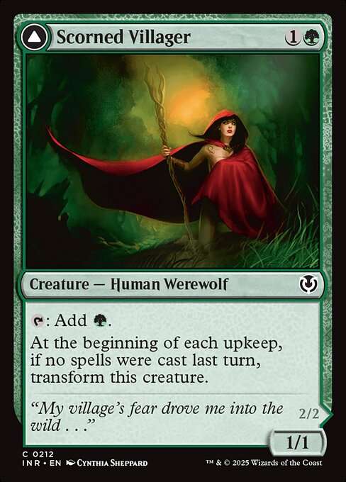 Scorned Villager // Moonscarred Werewolf [Foil]