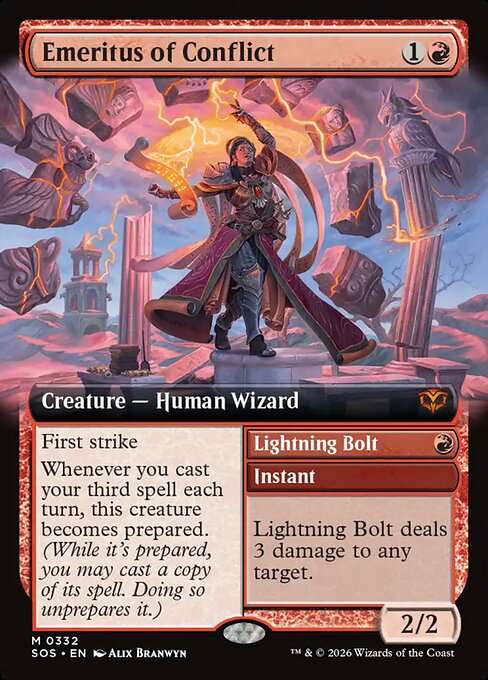 Emeritus of Conflict // Lightning Bolt [Foil]