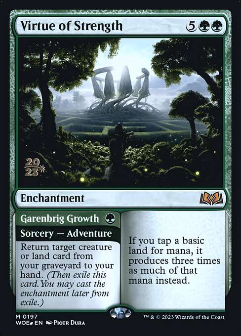 Virtue of Strength // Garenbrig Growth [Foil]