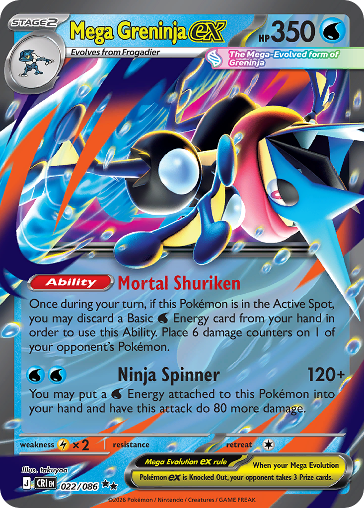Mega Greninja ex #022/083 Price - Ninja Spinner | Pack Magik