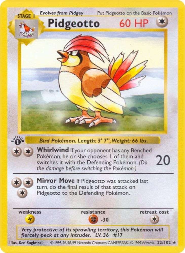Pidgeotto [Shadowless]